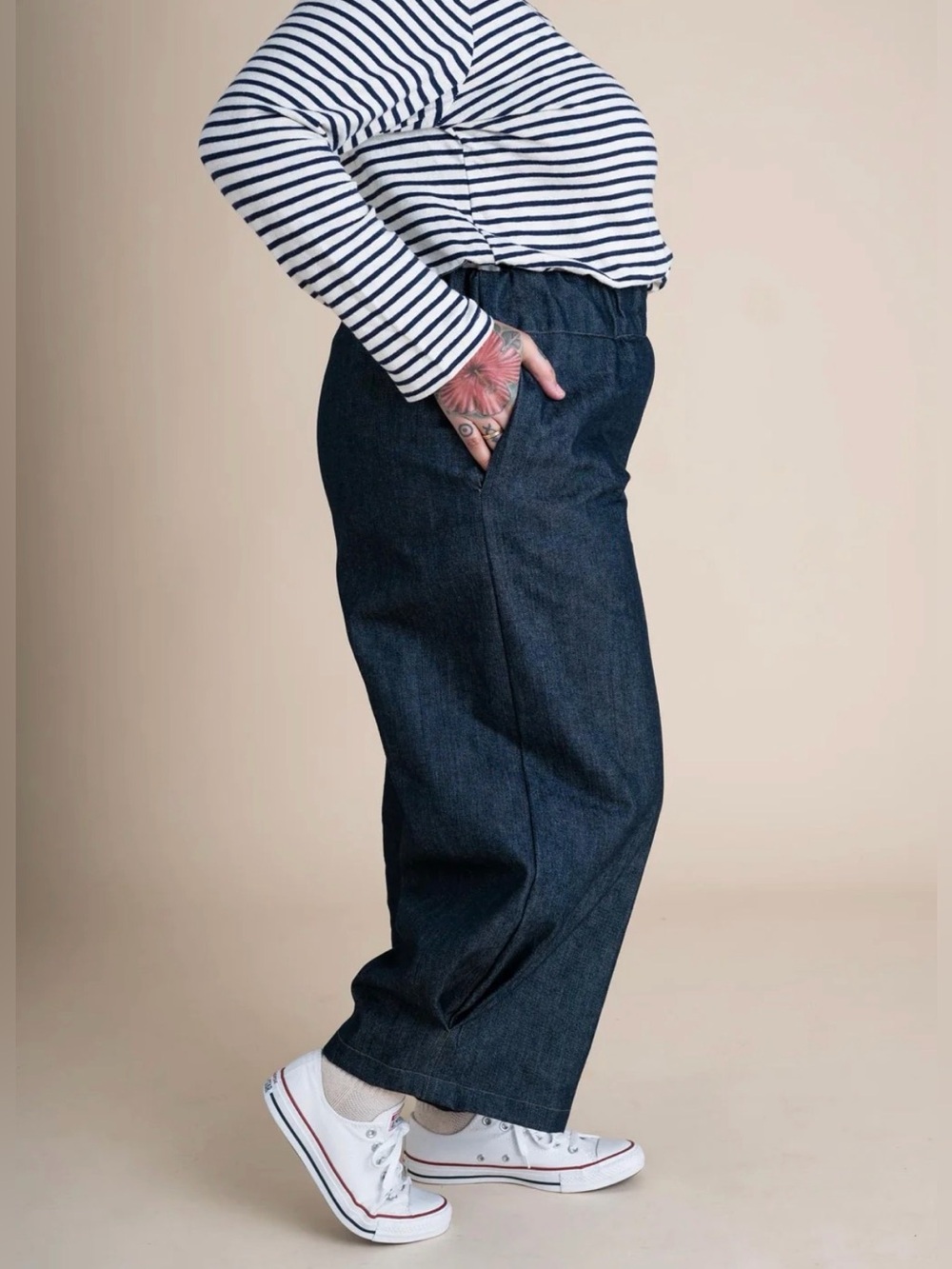 Conscious Clothing | Crescent Moon Pants in Cone Denim